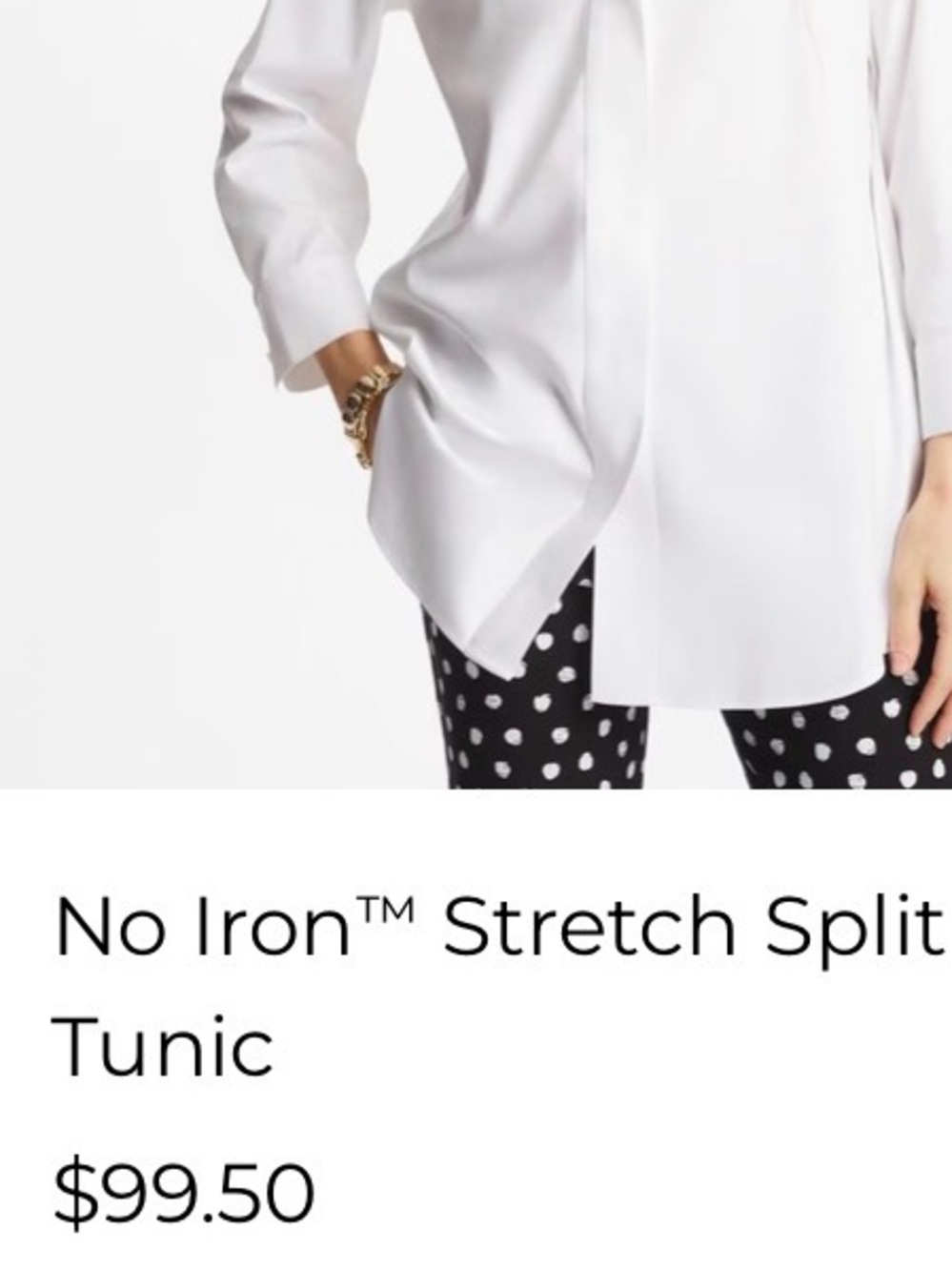 CHICOS β’ The Perfect NO IRON White Oversized Button-Up Button Down Shirt - Picture 4 of 11